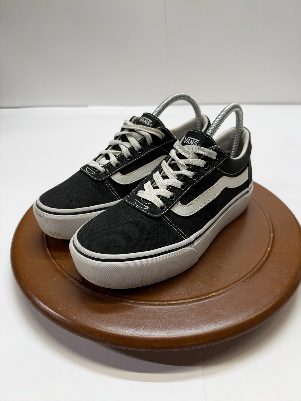Vans Black and White Old Skool Low-Top Sneakers